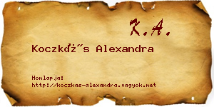 Koczkás Alexandra névjegykártya